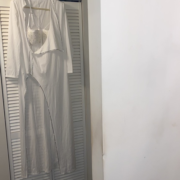 🔥Leader of the pack Diamonds hot drill high side split dress.🔥 - Picture 3 of 6